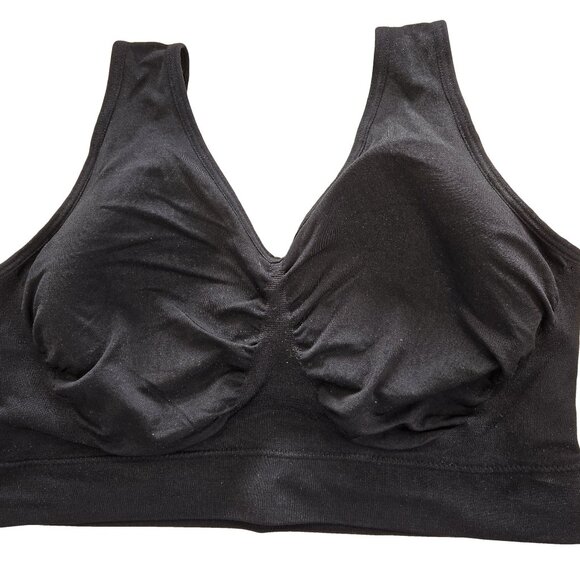 NEW Black Truekind® Everyday Throw-on Wireless Bralette XL - Picture 1 of 4